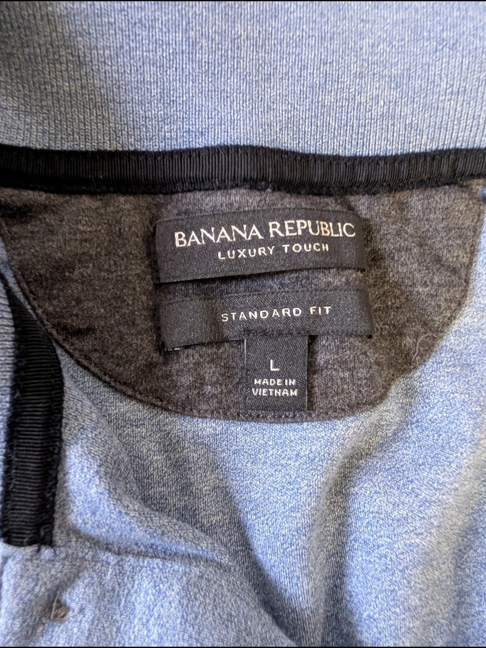 Euc Banana Republic Heather Light Blue Polo Shirt L